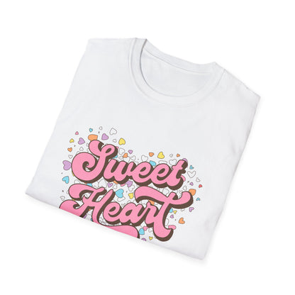 Adorable Sweet Heart T-Shirt | Retro Pastel Hearts Valentine's Day Gift for Her