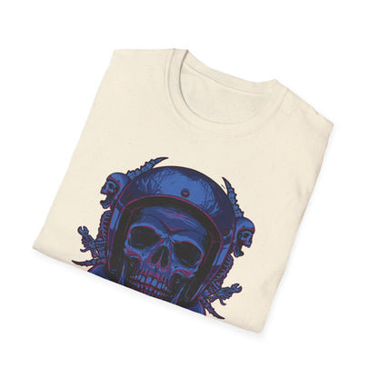 Epic Biker Skull T-Shirt | Mechanic Engine Design | Vintage Motorcycle Hot Rod Graphic Tee | Rebel Rider Gift