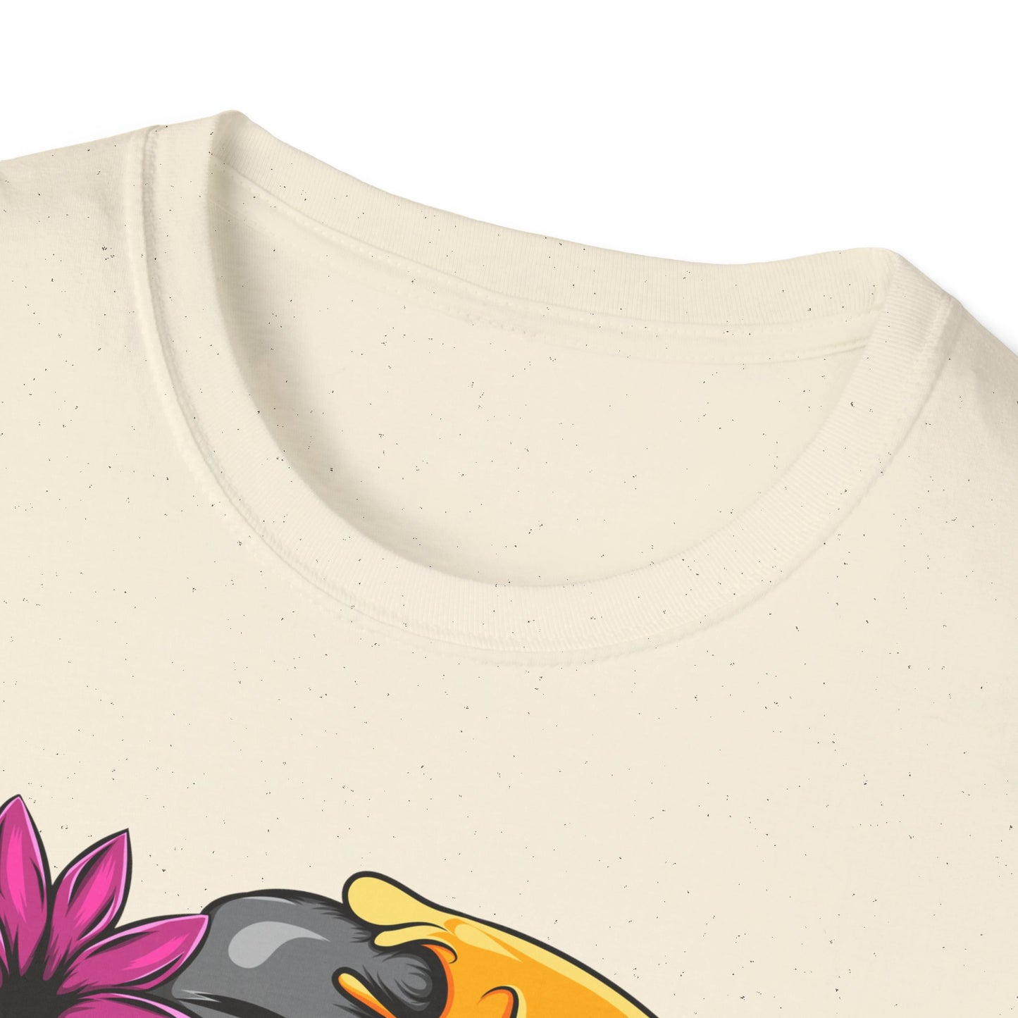 Striking Melting Emoji Skull T-Shirt – Unique Duality Graphic Tee for Edgy, Alternative & Goth Styles