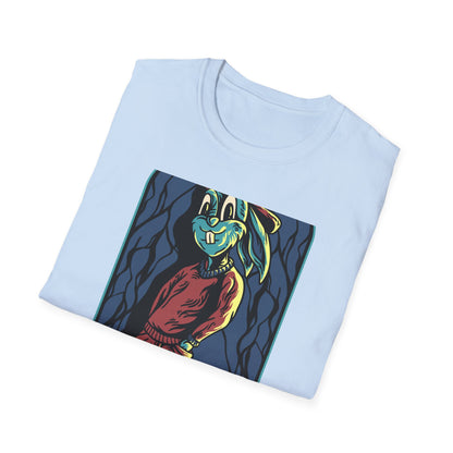 Cool Hip Hop Rabbit T-Shirt | Trendy Streetwear Bunny Tee | Vibrant Urban Animal Design | Unique & Awesome Unisex Apparel