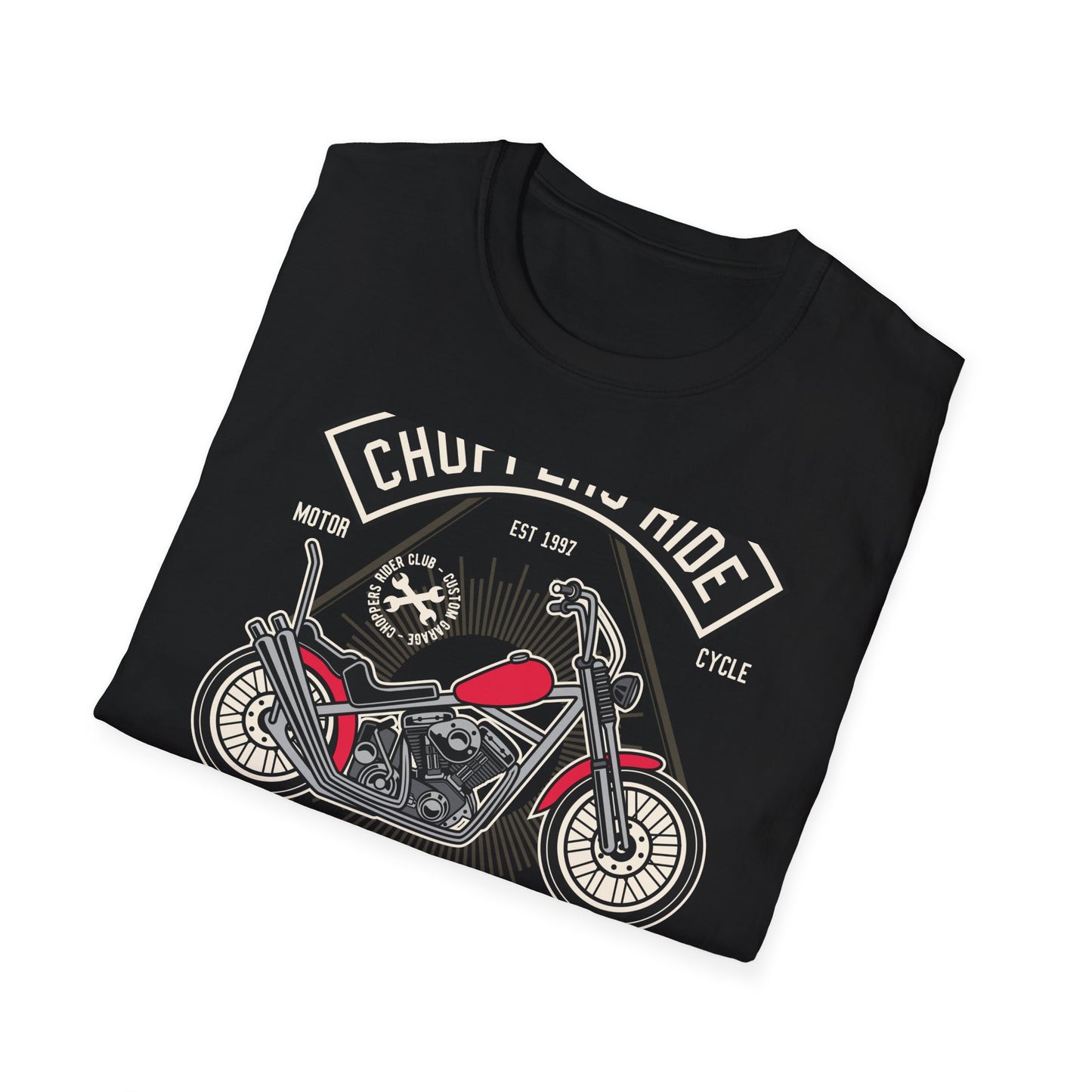 Epic Vintage Chopper Ride T-Shirt | Classic Motorcycle Garage Est. 1997 Tee for Biker Enthusiasts & Gifts