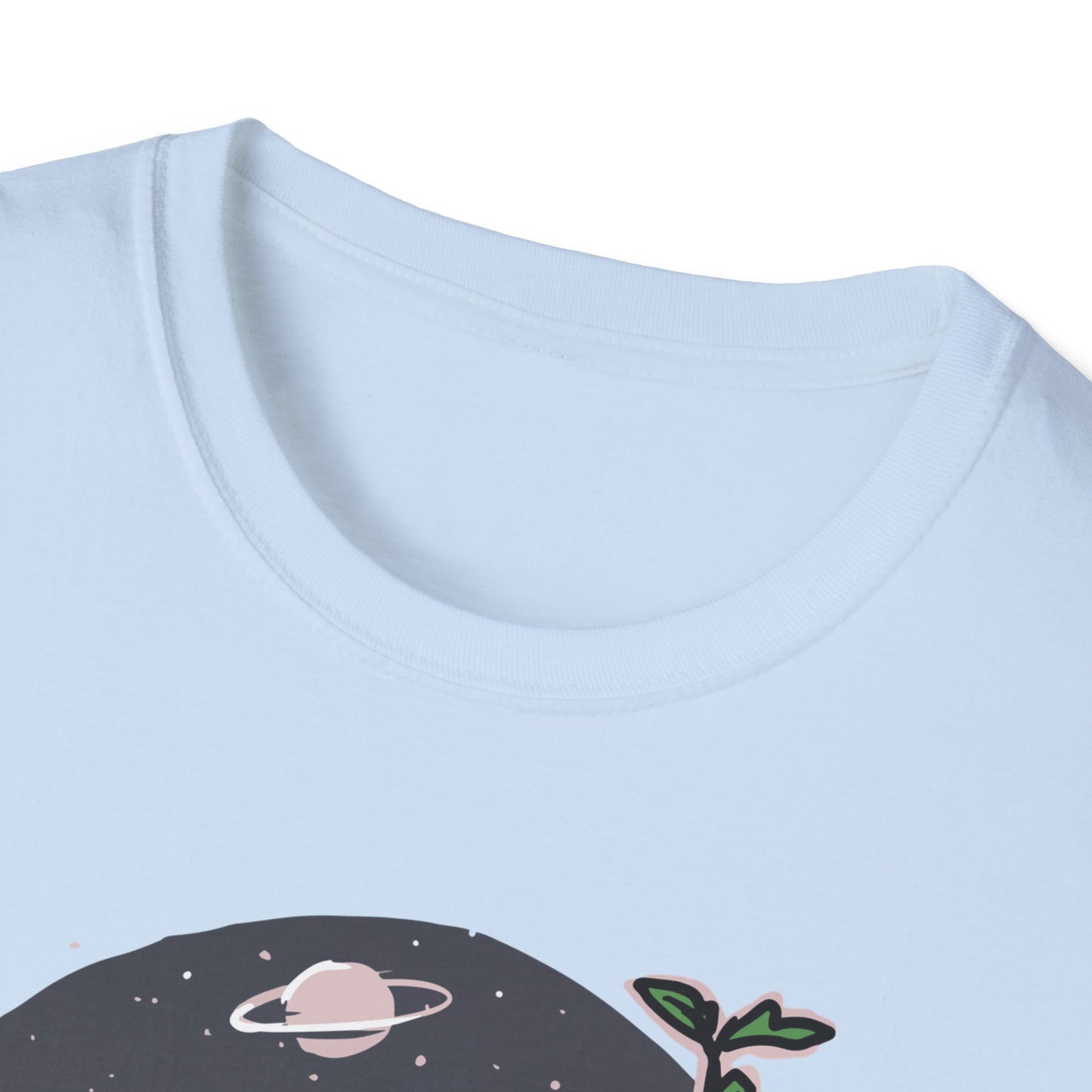 Resilient Space Bloom Astronaut Helmet T-Shirt | Unique Cosmic Growth Graphic Tee for Nature & Sci-Fi Lovers