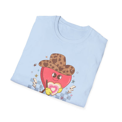 Groovy Cowgirl Heart "Howdy Honey" T-Shirt | Adorable Retro Western Sweetheart Tee for Women, Trendy Country Style