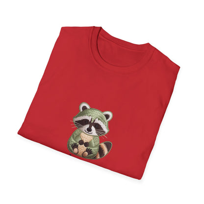 Adorable Embroidered Raccoon T-Shirt - "Snacks Are My Love Language" Foodie Tee | Unique Gift for Snack Lovers!