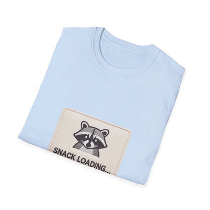 Awesome 'Snack Loading' Raccoon T-Shirt - Funny Animal Humor Tee for Foodies, Gamers & Hungry Souls!