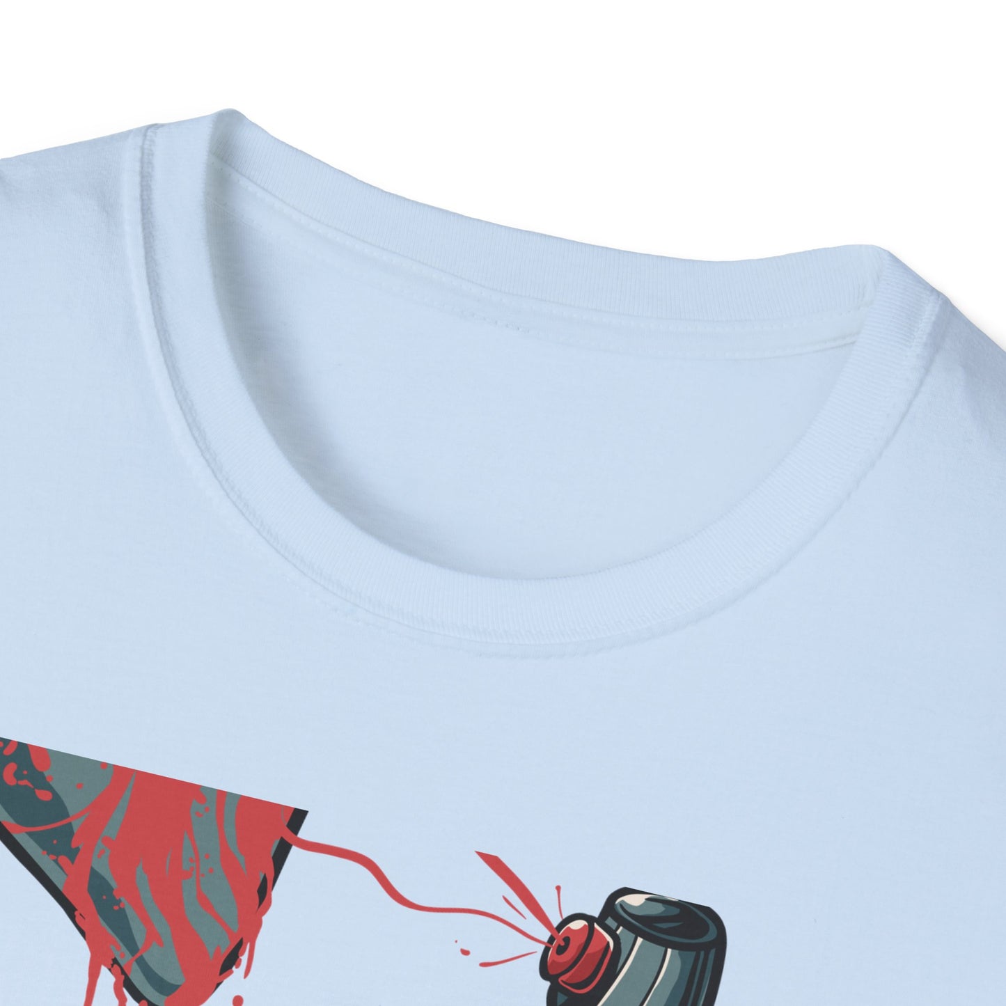 Expressive Graffiti Love T-Shirt | Spray Paint Heart Urban Art Tee | Bold Street Style Graphic for Artists