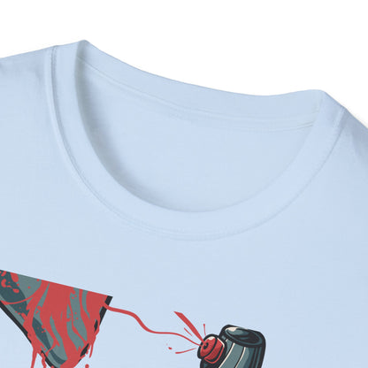 Expressive Graffiti Love T-Shirt | Spray Paint Heart Urban Art Tee | Bold Street Style Graphic for Artists