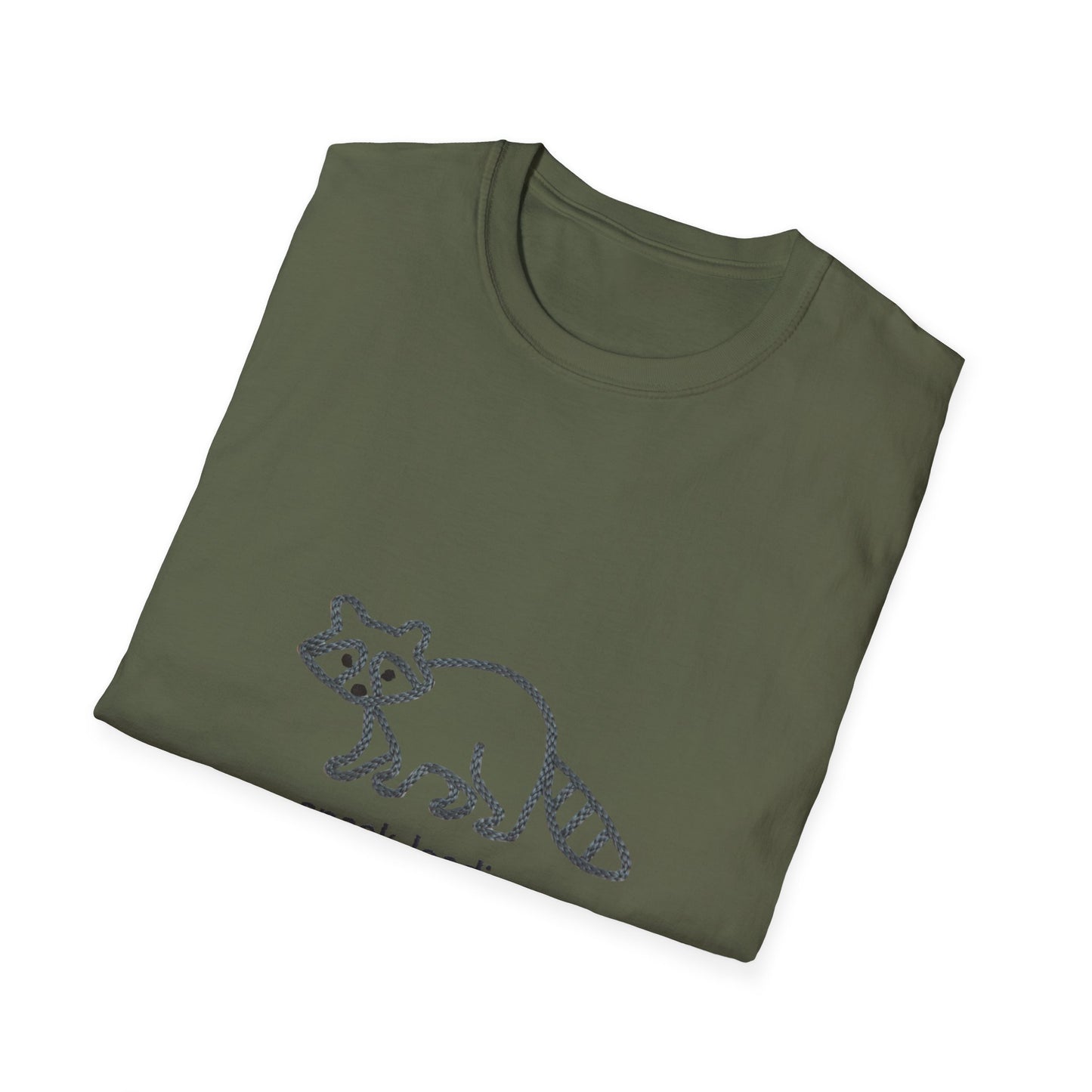 Hilarious 'Snack Loading' Raccoon T-Shirt | Cute Animal Foodie Tee | Unique Braided Rope Design Gift