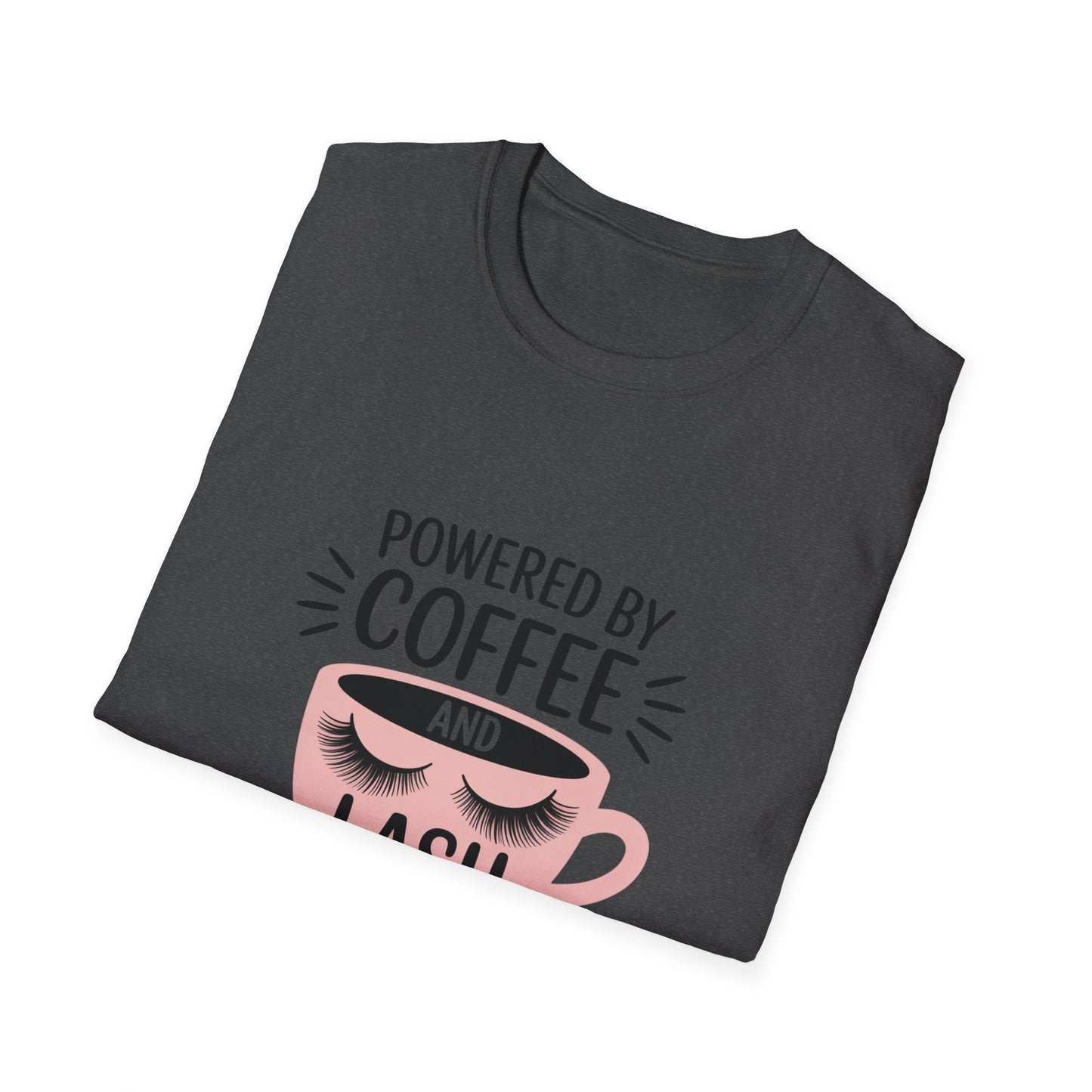 Ultimate Powered By Coffee & Lash Extensions T-Shirt | Trendy Beauty Lover & Lash Tech Gift Tee