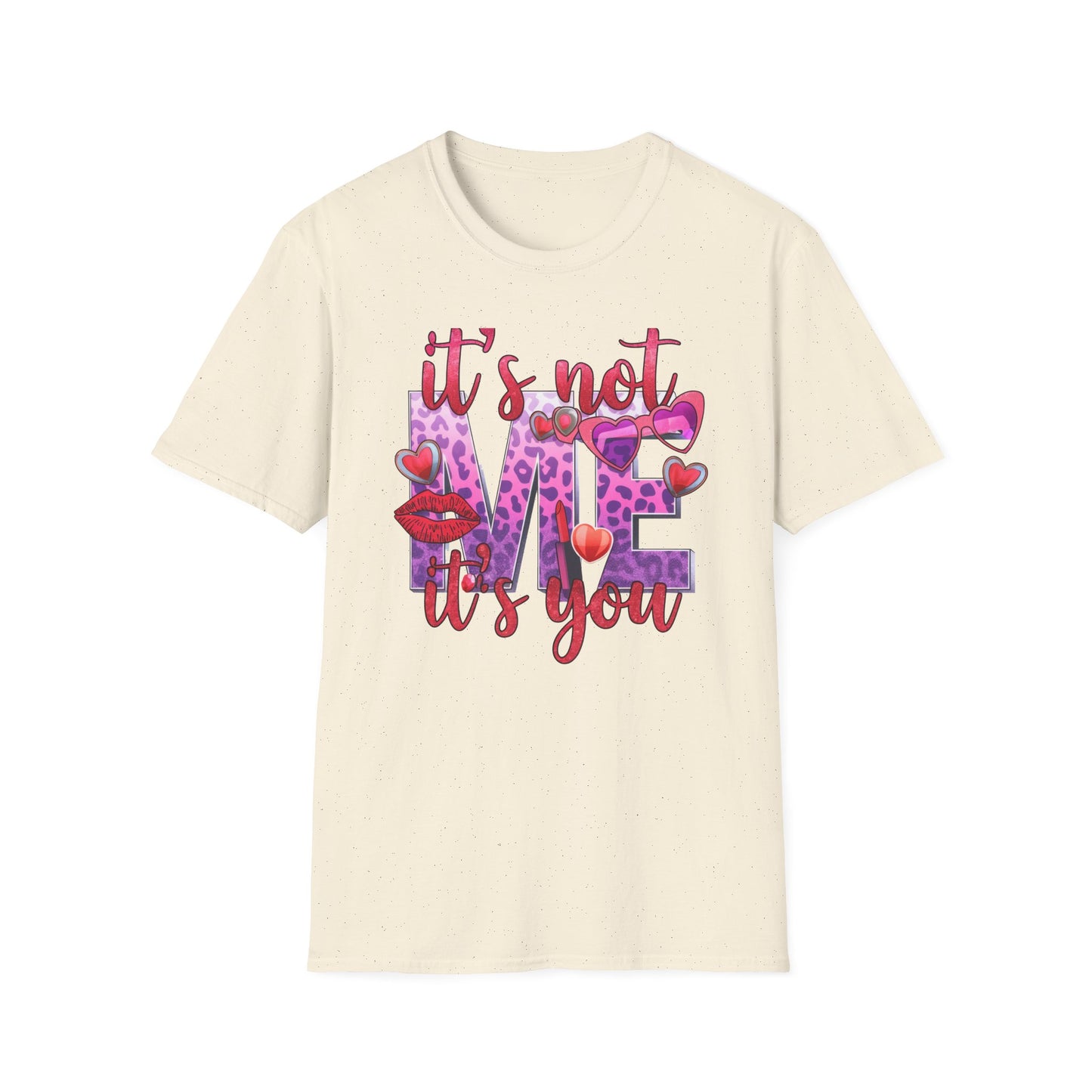 Sassy 'It's Not Me, It's You' T-Shirt | Fierce Glitter Leopard Print Statement Tee for Women | Trendy Self-Love Gift