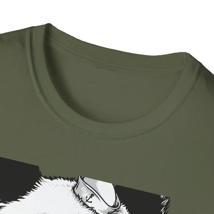 Fierce Sailor Panda T-Shirt | Unique Nautical Roaring Animal Graphic Tee for Bold Style