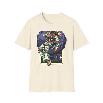 Epic Spaceman Time Check T-Shirt | Retro Astronaut Moon Mission Tee | Unique Sci-Fi Graphic Apparel for Space Lovers