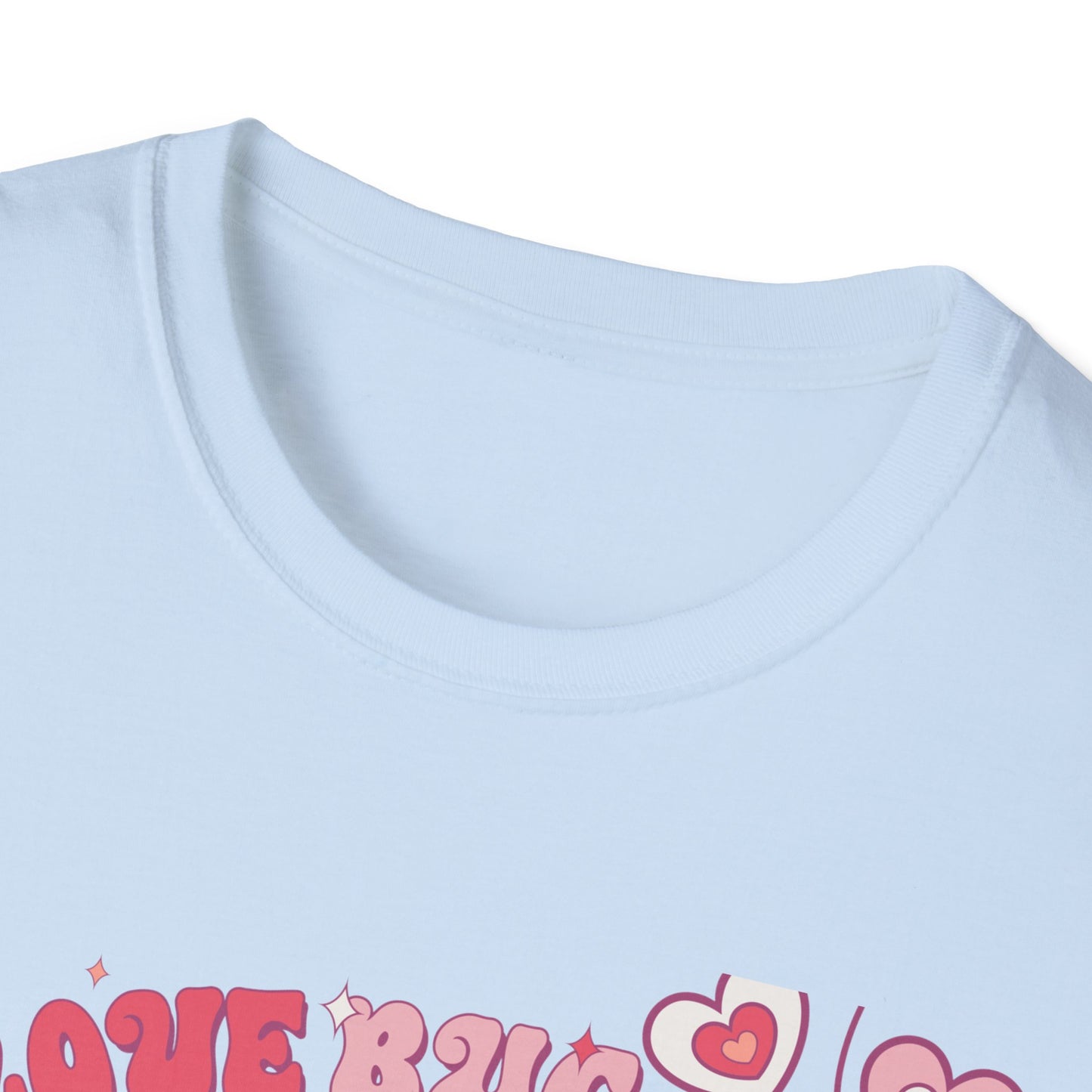 Groovy Love Bug T-Shirt | Adorable Retro Pink VW Beetle & Hearts | Sweet Valentine's Day Gift for Her