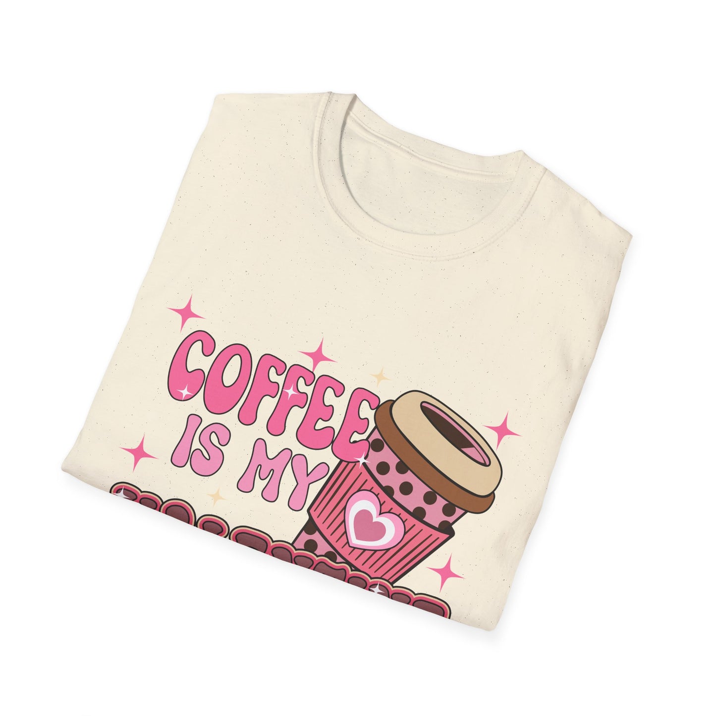 Coffee Is My Valentine T-Shirt - Cozy Retro Coffee Lover Tee | Cute Valentine's Day & Galentine's Gift for Her | Aesthetic Design