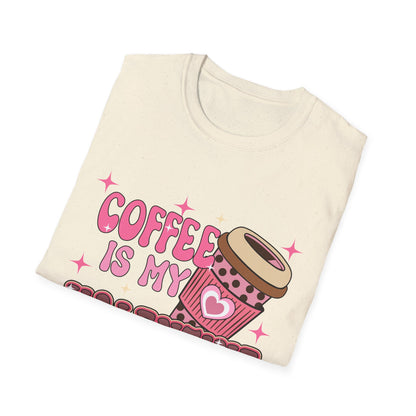 Coffee Is My Valentine T-Shirt - Cozy Retro Coffee Lover Tee | Cute Valentine's Day & Galentine's Gift for Her | Aesthetic Design