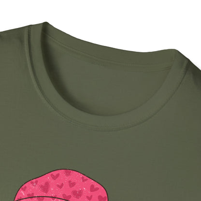 Trendy Groovy Melting Smiley T-Shirt - Empowering 'Love & Treat Yourself' Retro Self-Care Tee for Women