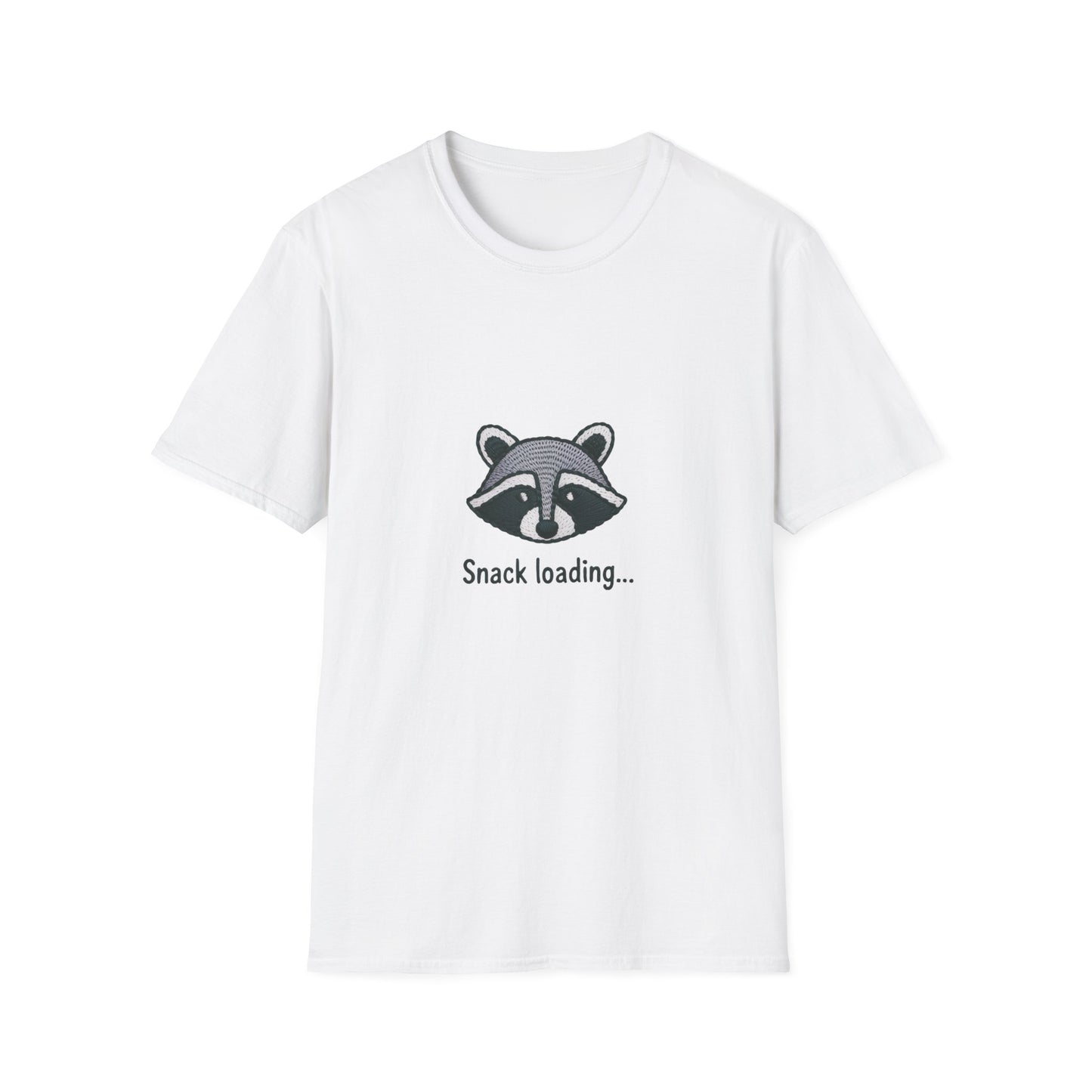 Adorable 'Snack Loading' Raccoon T-Shirt | Funny Animal Foodie Tee | Unique Gift for Raccoon Lovers & Snack Enthusiasts