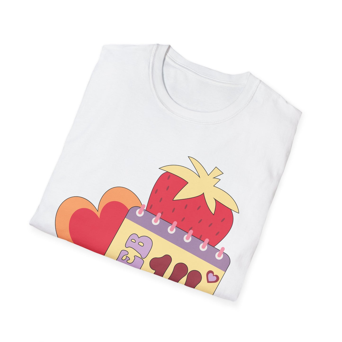 Sweet Valentine's Day T-Shirt: Adorable Feb 14th Strawberry Calendar Design - Perfect Love Gift Tee