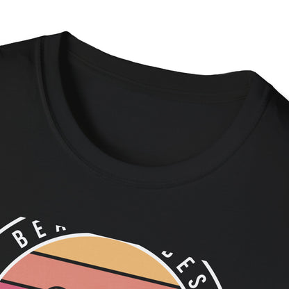 Epic Retro Sunset Hawaii Beach Vibes T-Shirt | Surfer Tropical Paradise Vacation Tee | Island Palm Tree Design Gift
