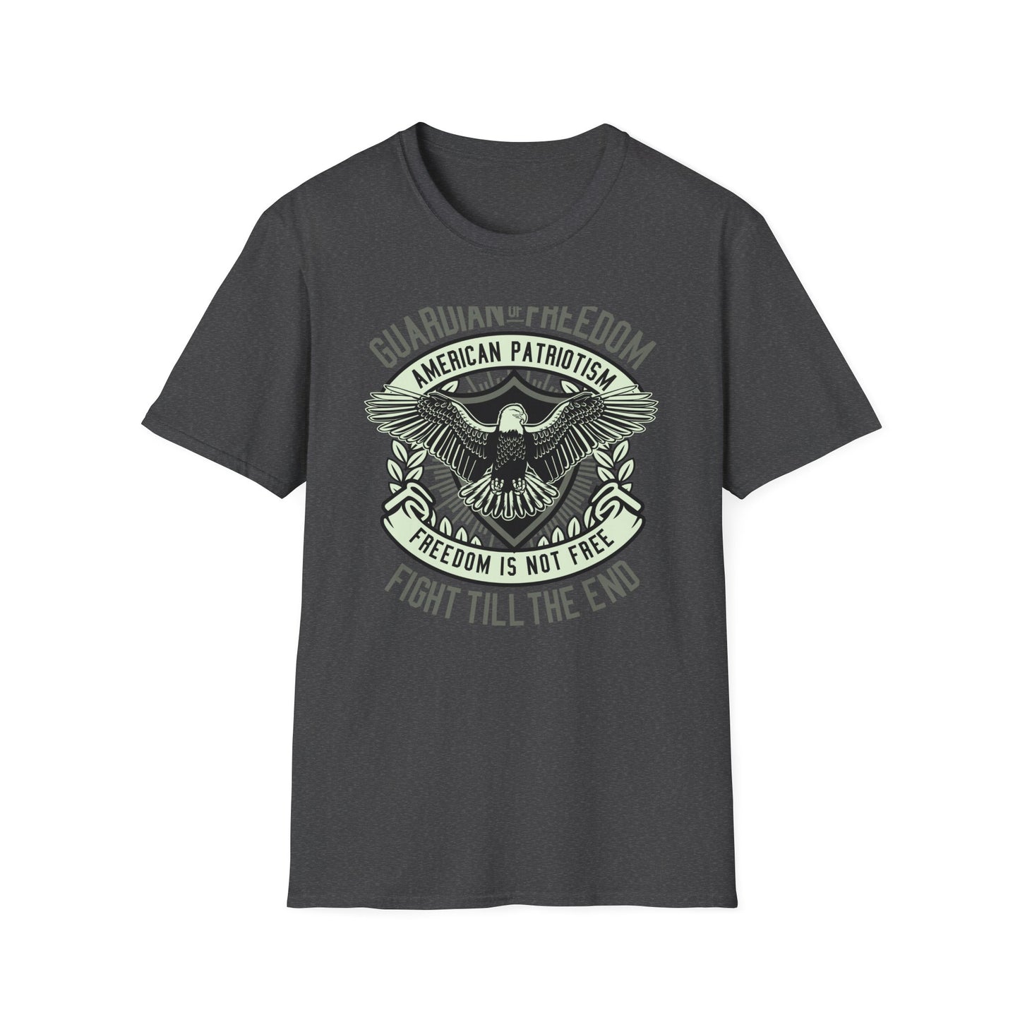 Bold Guardian of Freedom American Patriotism T-Shirt - Majestic Eagle 'Freedom Is Not Free' USA Graphic Tee for Proud Americans