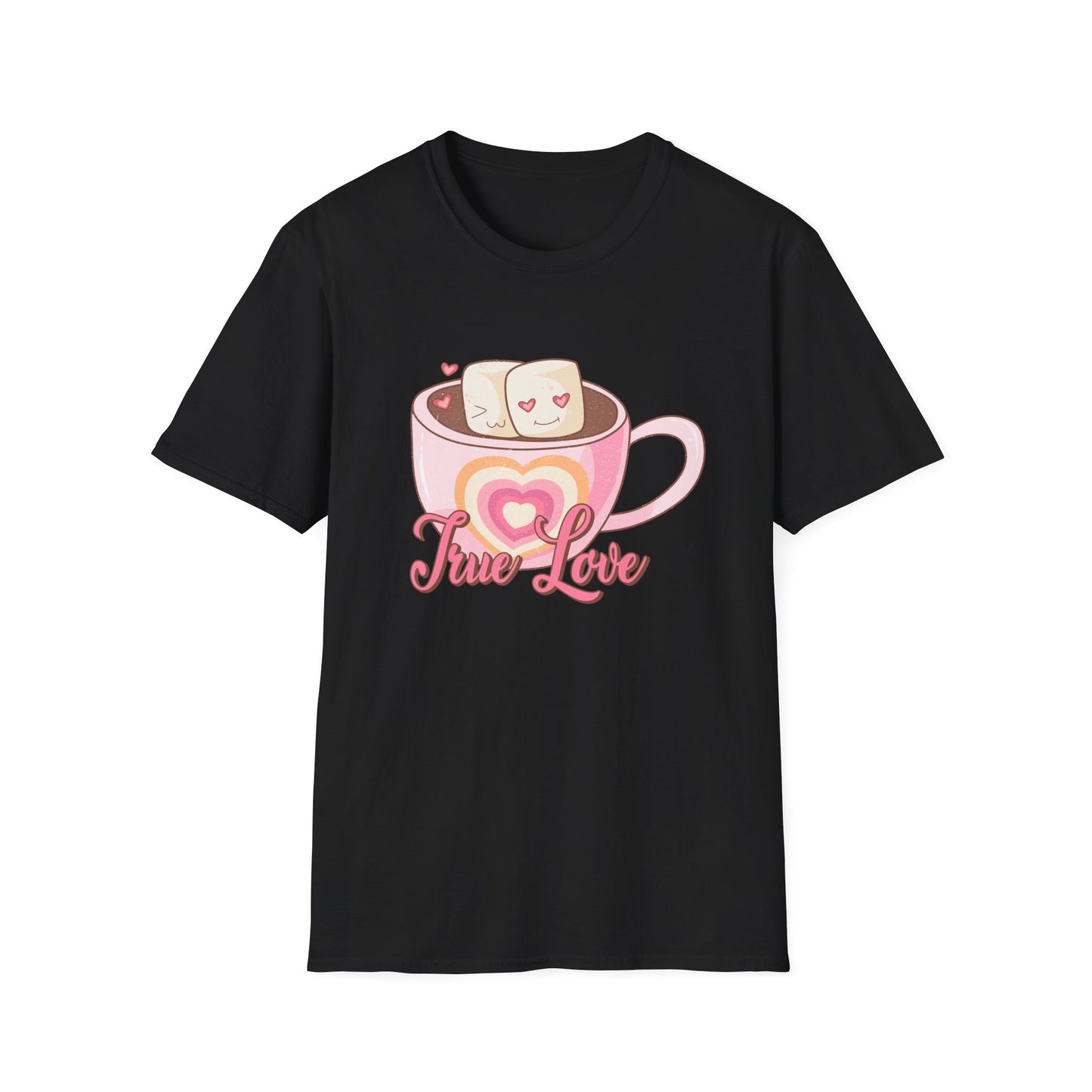 Sweet True Love Hot Chocolate T-Shirt | Adorable Marshmallow Couple Valentine's Day Gift Tee
