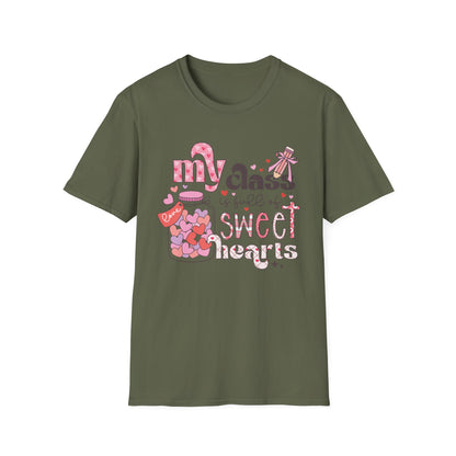 Adorable Teacher Valentine's Day T-Shirt - My Class Is Full of Sweethearts - Cute Love Heart Educator Gift Tee
