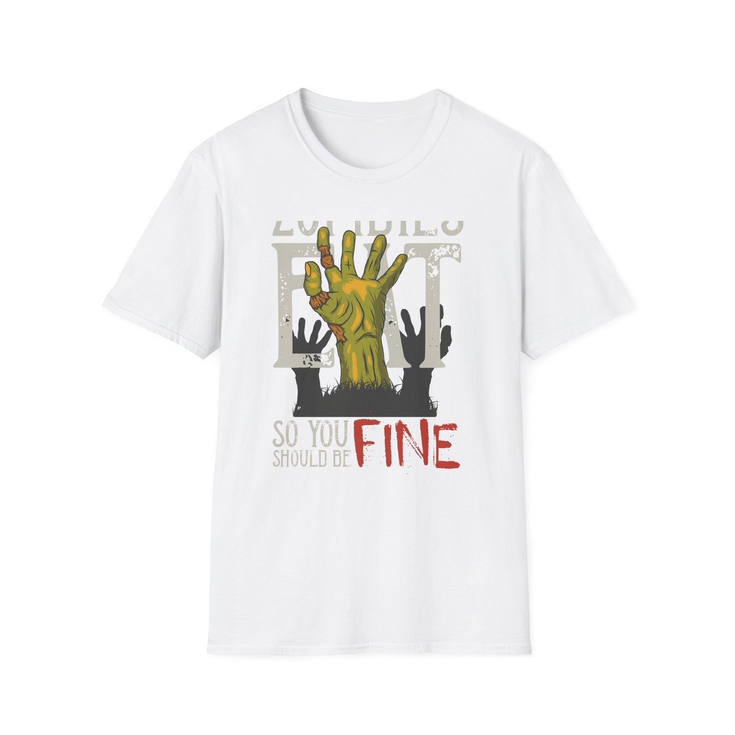 Hilarious Zombie 'Eat Fine' T-Shirt - Epic Horror Humor Tee for Undead Fans & Halloween