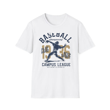 Epic Vintage 1935 Baseball Championship T-Shirt | Authentic Pitcher & Campus League Sports Fan Tee