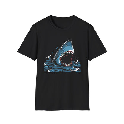 Fierce Great White Shark Attack T-Shirt | Epic Ocean Predator Tee for Marine Life Lovers | Bold & Dynamic Graphic Apparel