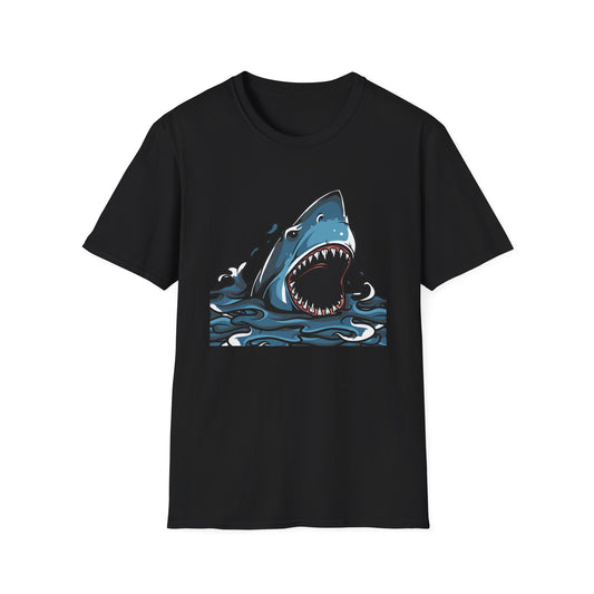Fierce Great White Shark Attack T-Shirt | Epic Ocean Predator Tee for Marine Life Lovers | Bold & Dynamic Graphic Apparel