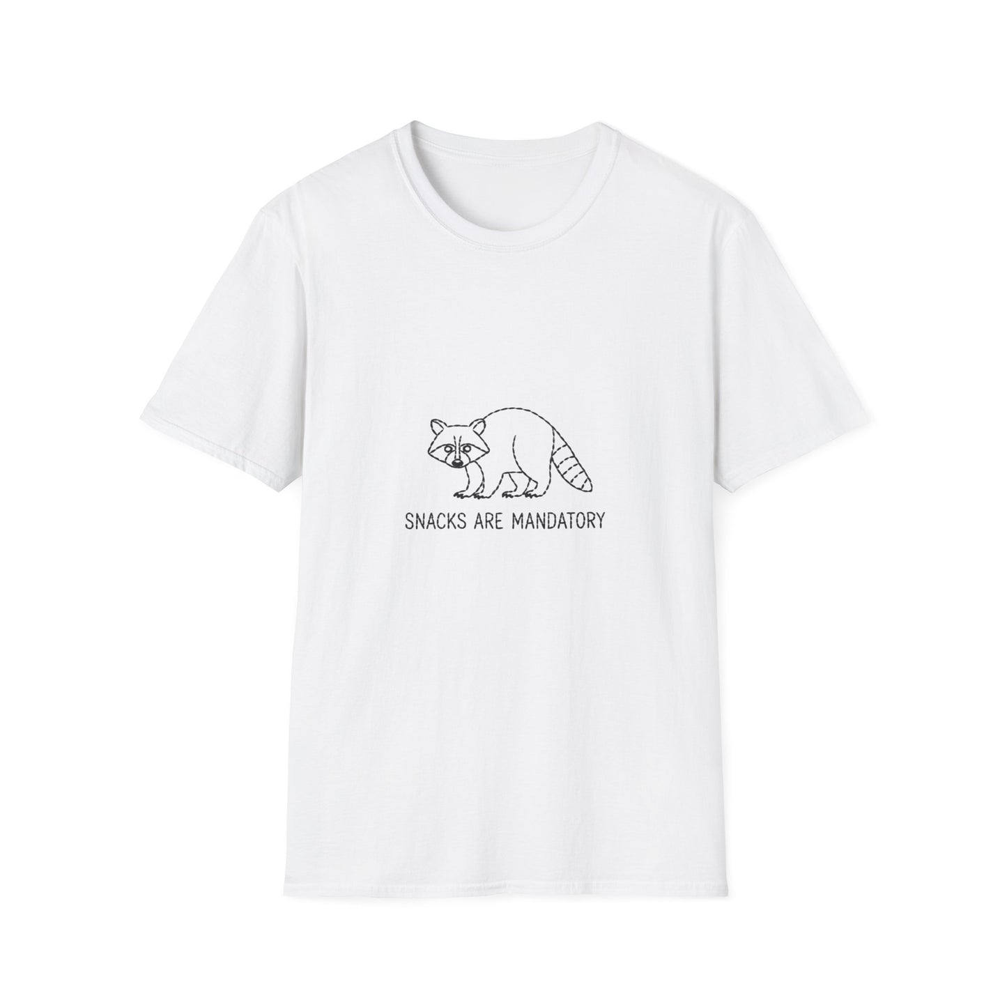 Hilarious 'Snacks Are Mandatory' Bear T-Shirt - Funny Foodie Tee for Snack Lovers & Bear Fans - Ultimate Comfy Gift