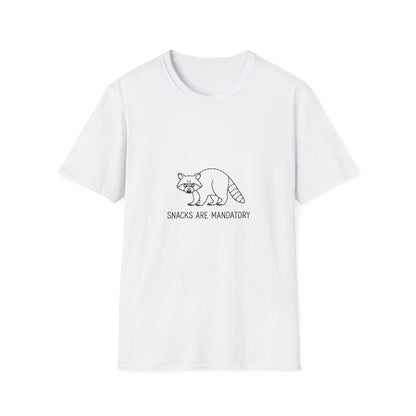 Hilarious 'Snacks Are Mandatory' Bear T-Shirt - Funny Foodie Tee for Snack Lovers & Bear Fans - Ultimate Comfy Gift