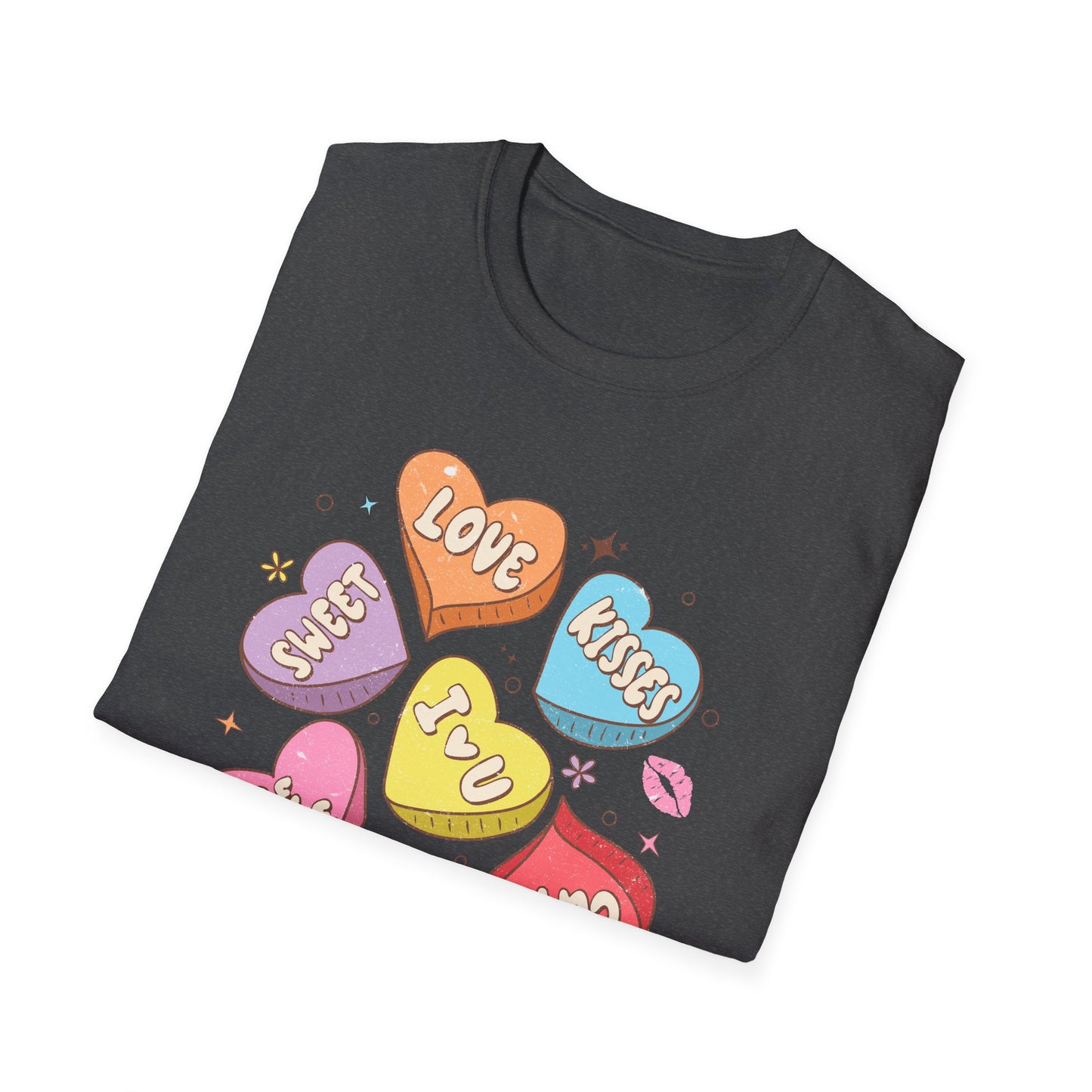 Sweet Retro Conversation Hearts T-Shirt - Adorable Valentine's Day Love Gift Tee for Her