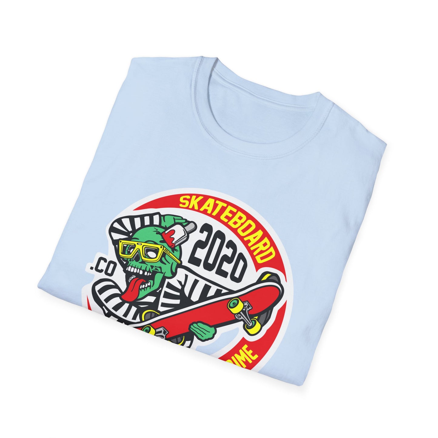 Rad Skater Zombie T-Shirt - 'Skateboard 2020 Is Not Crime' Bold Graphic Tee | Epic Streetwear Statement Apparel
