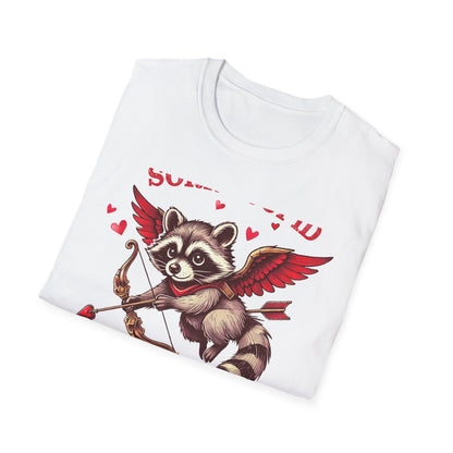 Hilarious Feral Raccoon Cupid T-Shirt | Anti-Valentine's Day Sarcastic Tee | Unique Funny Gift for Animal Lovers