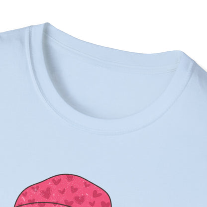 Trendy Groovy Melting Smiley T-Shirt - Empowering 'Love & Treat Yourself' Retro Self-Care Tee for Women