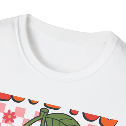 Adorable "I Love You Cherry Much" T-Shirt | Sweet Retro Heart Cherries & Groovy Checkered Love Pun Tee | Perfect Valentine's Day Gift
