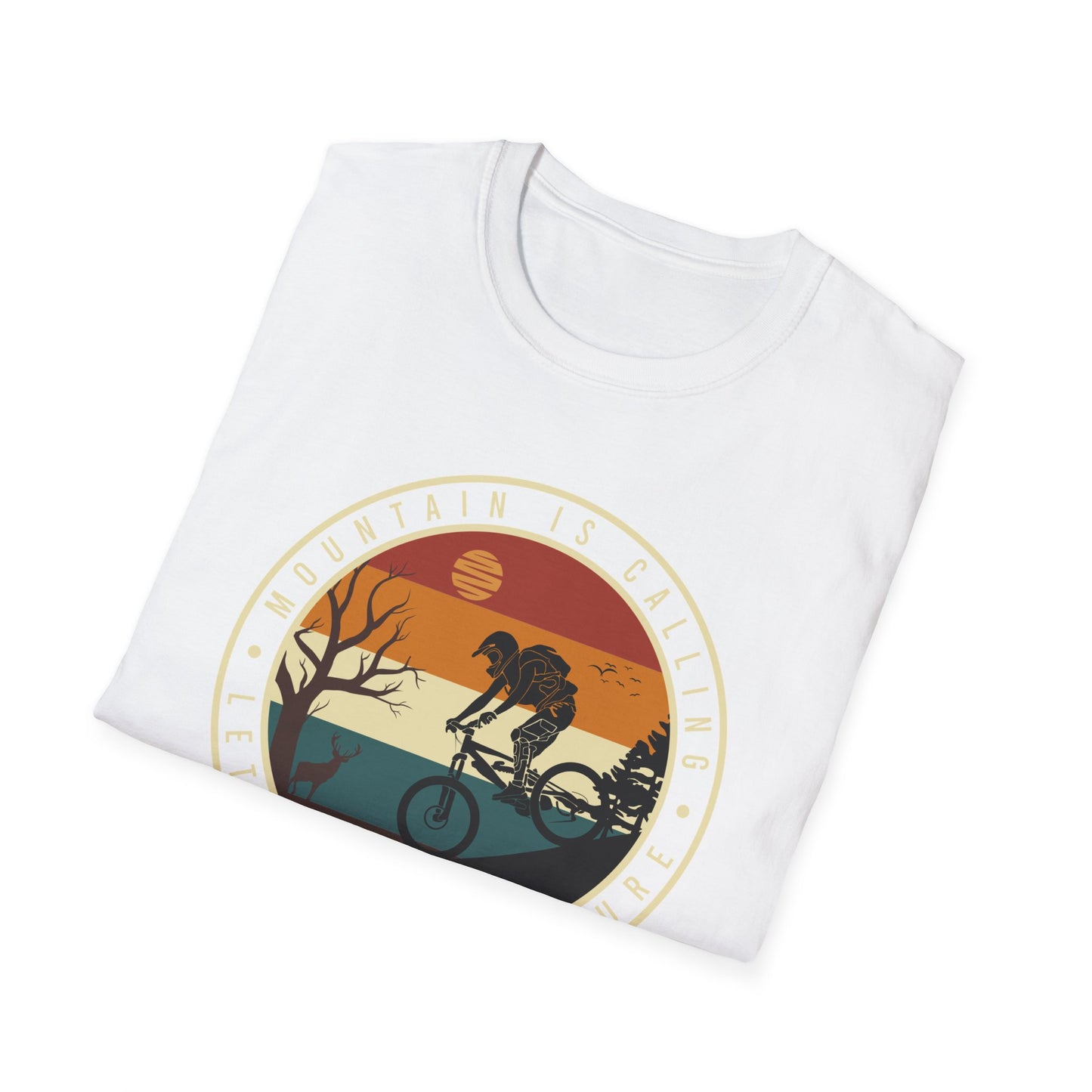 Epic Mountain Is Calling Adventure T-Shirt - Retro Mountain Biking & Nature Tee for Outdoor Enthusiasts