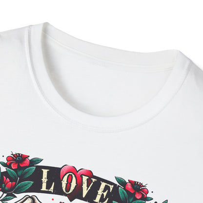Stunning Love Forever Skeleton Hands Heart T-Shirt | Gothic Romance Till Death Do Us Part Tee | Unique Couple's Gift