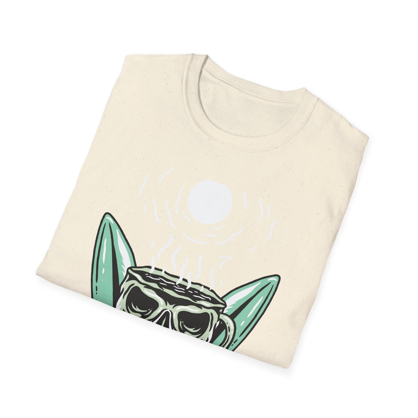 Skull Coffee Surfboard T-Shirt | Edgy Summer Beach Vibes Tee | Unique Design for Coffee Lovers & Surfers