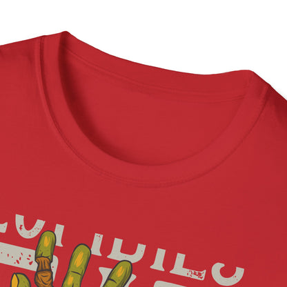 Hilarious Zombie 'Eat Fine' T-Shirt - Epic Horror Humor Tee for Undead Fans & Halloween