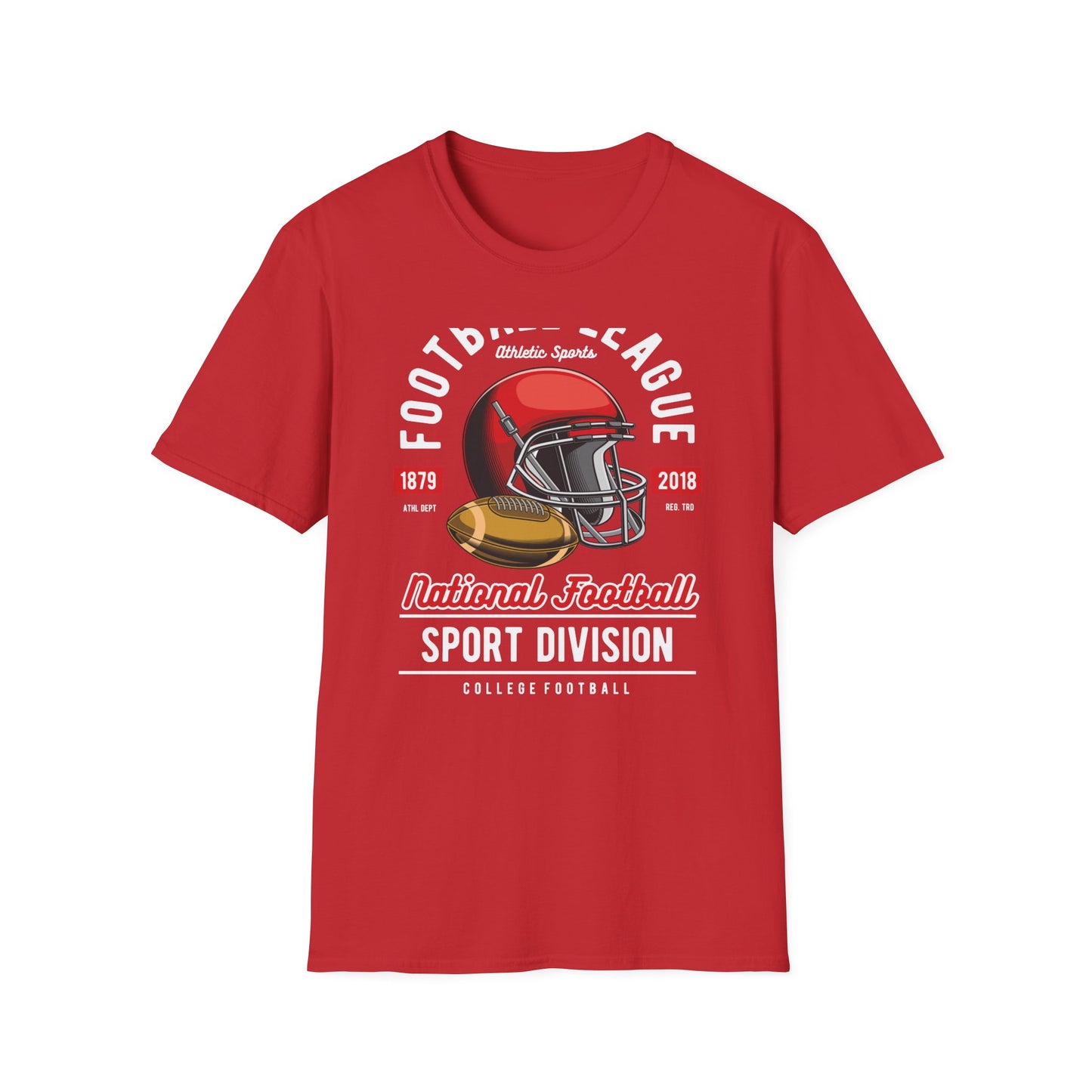 Classic National Football T-Shirt - Vintage Helmet & Ball Design - Essential Game Day Fan Gear | Ultimate Sports Lover Gift