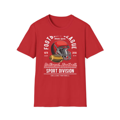 Classic National Football T-Shirt - Vintage Helmet & Ball Design - Essential Game Day Fan Gear | Ultimate Sports Lover Gift