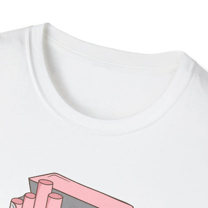 Unique Self Love T-Shirt | Pink Retro Cigarette Pack & Flaming Heart Design | Empowering Aesthetic Tee