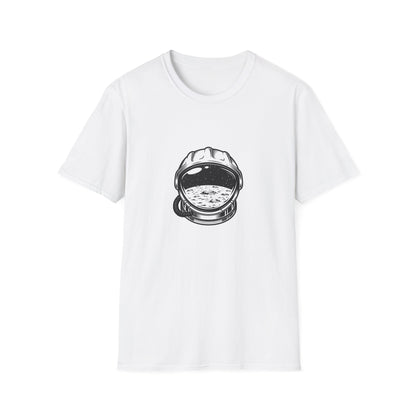 Epic Space Explorer Astronaut Helmet T-Shirt | Cosmic Moon & Stars Design Tee for Sci-Fi Lovers & Dreamers