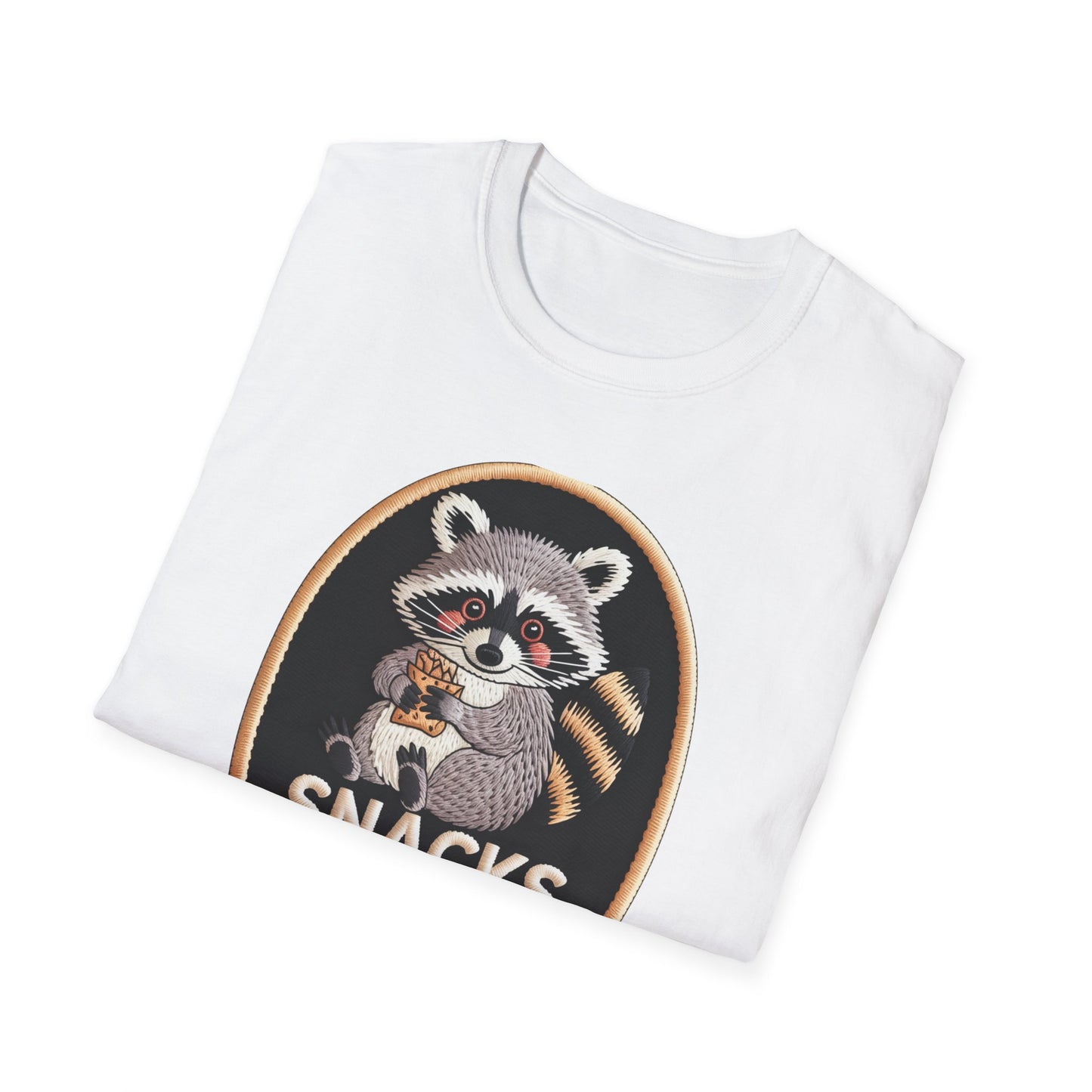 Irresistible Raccoon T-Shirt: "Snacks Before Tasks" Funny Animal Tee - Adorable Foodie Procrastination Gift
