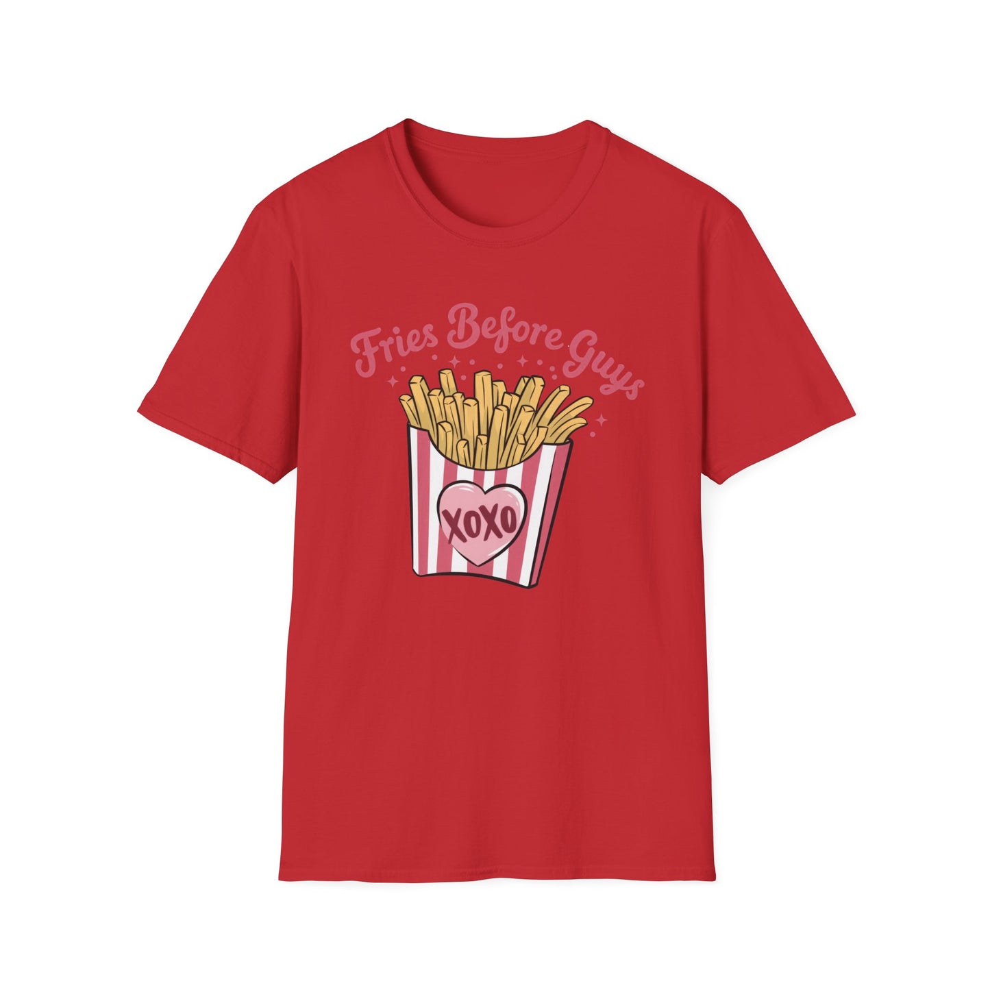 Must-Have 'Fries Before Guys' T-Shirt - Cute French Fry Tee for Sassy Women & Galentine's Day Fun!