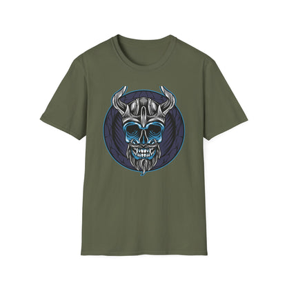 Epic Viking Skull T-Shirt | Fierce Horned Warrior Design Tee for Men | Bold Norse Mythology Apparel