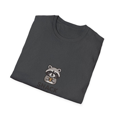 Cute Raccoon Snack Energy T-Shirt | Adorable Cookie Lover Tee | Funny Foodie Animal Fan Shirt | Ultimate Comfort Apparel
