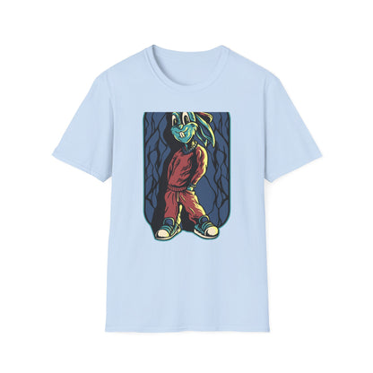 Cool Hip Hop Rabbit T-Shirt | Trendy Streetwear Bunny Tee | Vibrant Urban Animal Design | Unique & Awesome Unisex Apparel